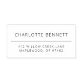 Modern minimaal aangepast retouradres  zelfinktende stempel (Design)