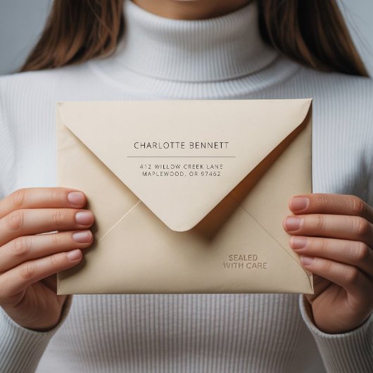 Modern minimaal aangepast retouradres  zelfinktende stempel