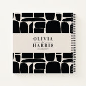 Modern minimaal abstract elegant huwelijksgastenbo notitieboek (Achterkant)