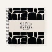 Modern minimaal abstract elegant huwelijksgastenbo notitieboek (Voorkant)