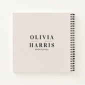 Modern minimaal abstract elegant huwelijksgastenbo notitieboek (Achterkant)