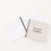 Modern minimaal abstract elegant huwelijksgastenbo notitieboek (Binnen)