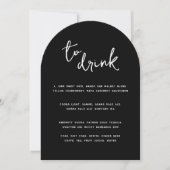 Modern Minimaal | Arch Drankmenu Kaart (Voorkant)