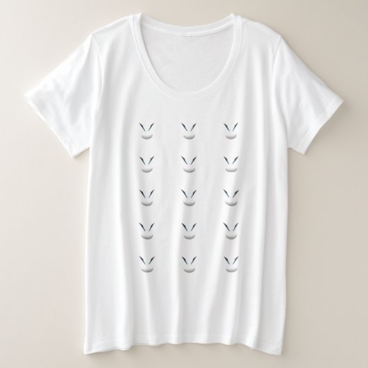 MODERN MINIMAAL ART SHINING WHITE WERELDBOLLEN GROTE MAAT T-SHIRT (Design voorkant)