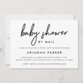 Modern minimaal Baby shower per post | Blauw Kaart (Voorkant)