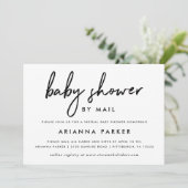 Modern minimaal Baby shower per post | Blauw Kaart (Staand voorkant)