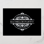 Modern Minimaal Batchelor Party Folie Uitnodiging (Voorkant)