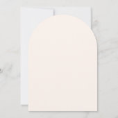 Modern, minimaal, beige, bruiloft kaart (Achterkant)