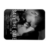 Modern Minimaal Bewaar de datum Bruiloft Foto Magneet (Horizontaal)