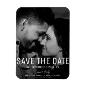 Modern Minimaal Bewaar de datum Bruiloft Foto Magneet (Verticaal)