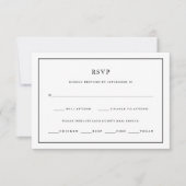 Modern minimaal | Bewerkbare keuze van kleurrand RSVP Kaartje (Voorkant)