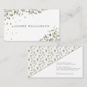 Modern minimaal biologisch groen Visitekaartje (Voorkant / Achterkant)