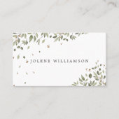 Modern minimaal biologisch groen Visitekaartje (Voorkant)