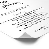 Modern Minimaal Blaas Hun Telefoon Op Trouwbord Poster (Hoek)