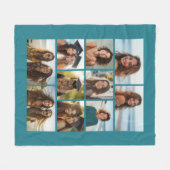 Modern Minimaal Blauw - 10 Foto Collage Fleece Deken (Voorkant (Horizontaal))