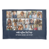 Modern Minimaal Blauw - 20 Fotocollage Kussensloop (Voorkant)