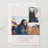 Modern Minimaal Boho | Afstudeer Foto Feestje Kaart (Achterkant)