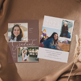 Modern Minimaal Boho | Afstudeer Foto Feestje Kaart