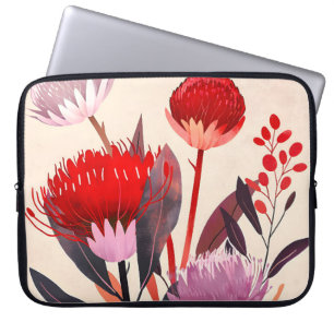 Modern Minimaal Boho Bloem Botanisch Laptop Sleeve