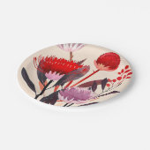 Modern Minimaal Boho Bloem Botanisch Papieren Bordje (Gekanteld)