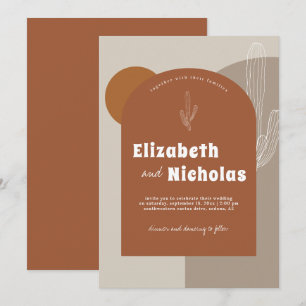 Modern Minimaal Boho Woestijn   Terra Cotta Kaart