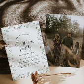 Modern minimaal Botanisch script Kerstmis Kaart