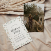 Modern minimaal Botanisch script Kerstmis Kaart