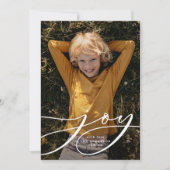 Modern minimaal botanisch vreugdescript Kerstmis Feestdagenkaart (Voorkant)