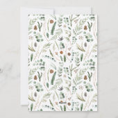 Modern minimaal botanisch vreugdescript Kerstmis Feestdagenkaart (Achterkant)