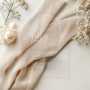 Modern, minimaal, bruiloft acryl uitnodigingen