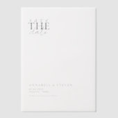Modern, minimaal, bruiloft, Save the Date Vellum Uitnodigingen (Voorkant)