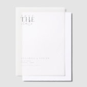 Modern, minimaal, bruiloft, Save the Date Vellum Uitnodigingen (Offset)