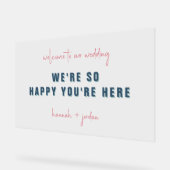 Modern minimaal | Bruiloft Welkom Acryl Bord (Hoek)