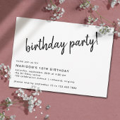 Modern minimaal | Casual Script Any Age Birthday Kaart