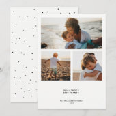 Modern Minimaal Citaat | Dankbaarheid 3 Foto Colla Feestdagenkaart (Voorkant / Achterkant)