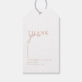 Modern, minimaal, "DANK JE WEL" Bruiloft Cadeaulabel (Voorkant)