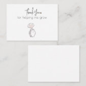 Modern, Minimaal, Dank U Voor Het Helpen Mij Te Gr Notitiekaartje (Voorkant / Achterkant)