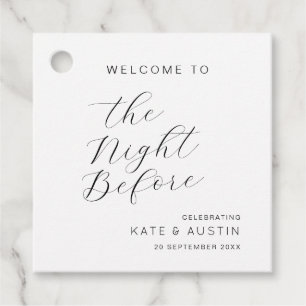 Modern Minimaal de avond ervoor Bedankjes Labels