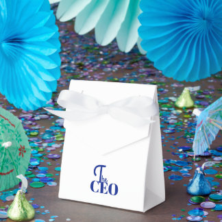 Modern Minimaal De CEO Blauw Bedankdoosjes