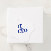 Modern Minimaal De CEO Blauw Bedankjes Labels (In situ)