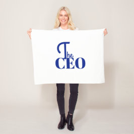 Modern Minimaal De CEO Blauw Fleece Deken