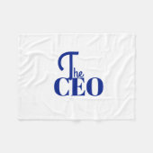 Modern Minimaal De CEO Blauw Fleece Deken (Voorkant (Horizontaal))