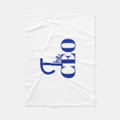 Modern Minimaal De CEO Blauw Fleece Deken (Voorkant)