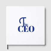Modern Minimaal De CEO Blauw Gastenboek (Voorkant)