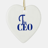 Modern Minimaal De CEO Blauw Keramisch Ornament (Rechts)