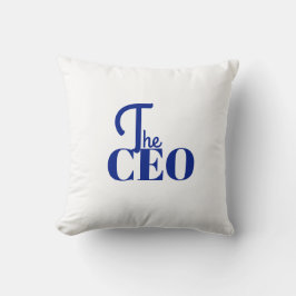 Modern Minimaal De CEO Blauw Kussen