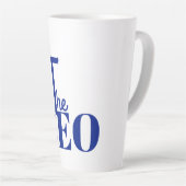 Modern Minimaal De CEO Blauw Latte Mok (Rechterhoek)