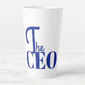 Modern Minimaal De CEO Blauw Latte Mok (Voorkant)