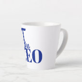 Modern Minimaal De CEO Blauw Latte Mok (Rechterhoek)