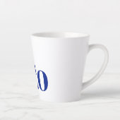 Modern Minimaal De CEO Blauw Latte Mok (Rechts)